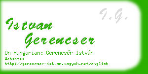 istvan gerencser business card